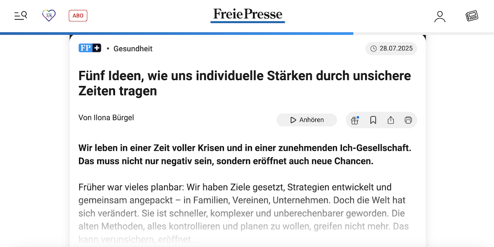 Interview zum Thema Resilienz &  New Work